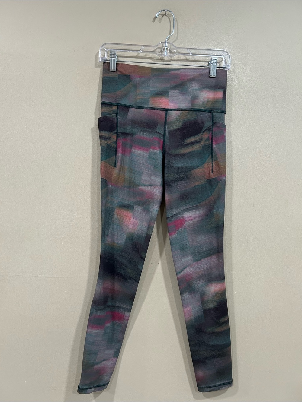 Athleta Salutation Stash Printed Tight Leggings Multi Color Size Small